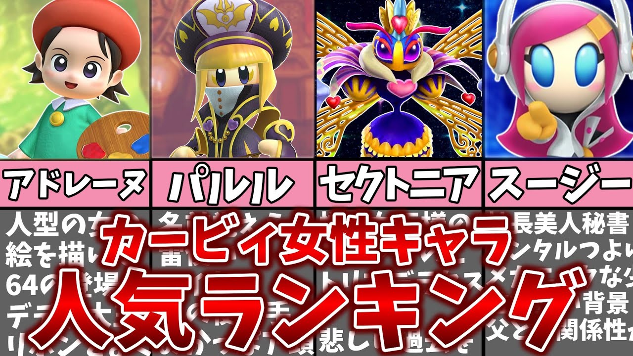 カービィ女性キャラ人気ランキング