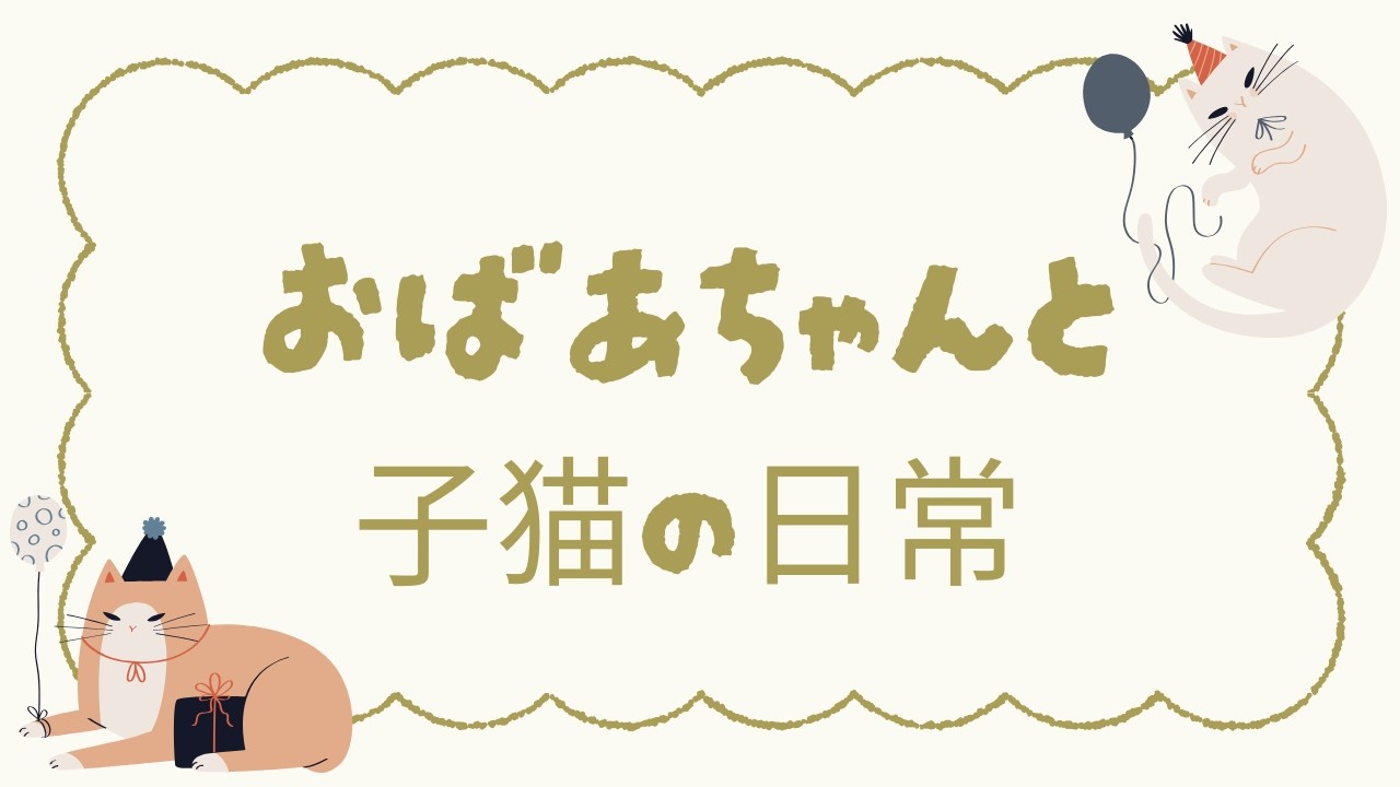 おばあちゃんと猫の日常 〜静かな朝の目覚めから始まる一日〜