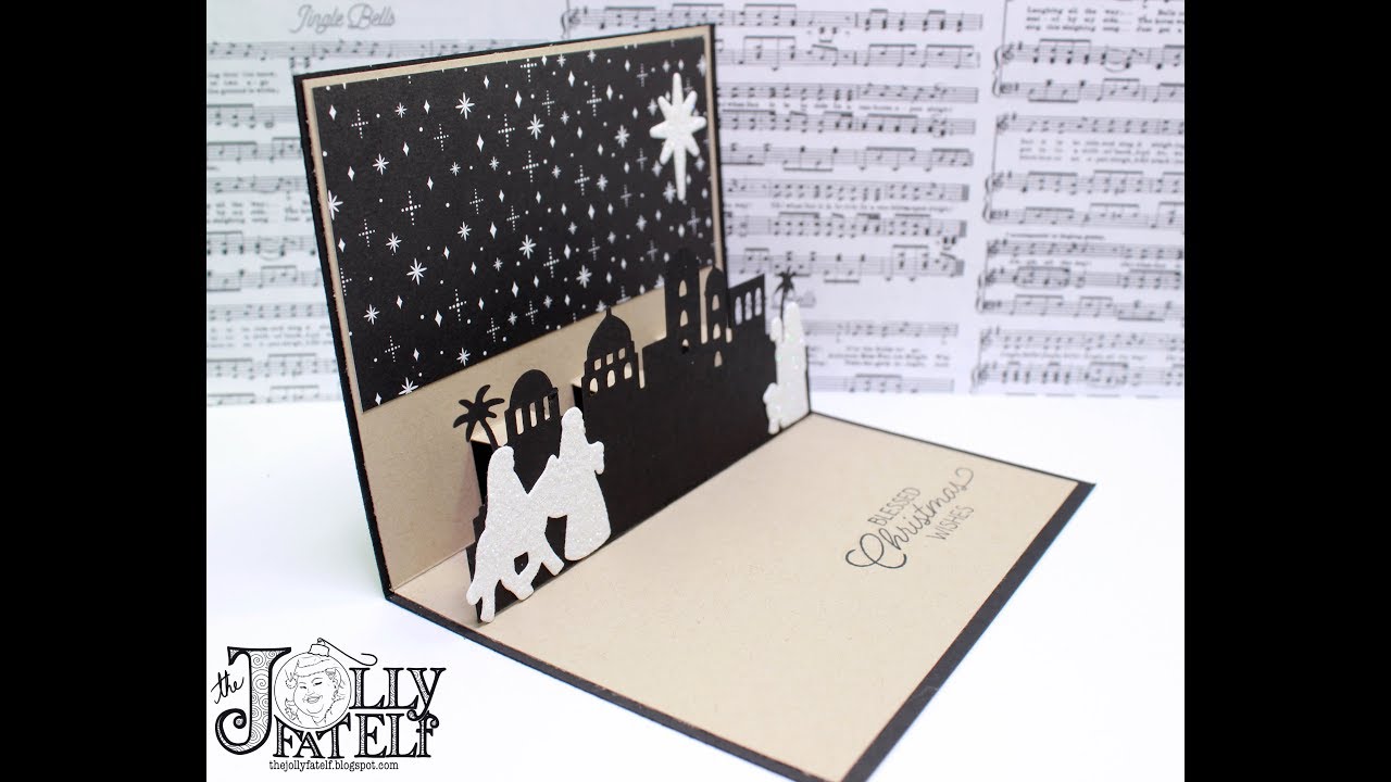 Pop Up Card Night in Bethlehem Christmas Card
