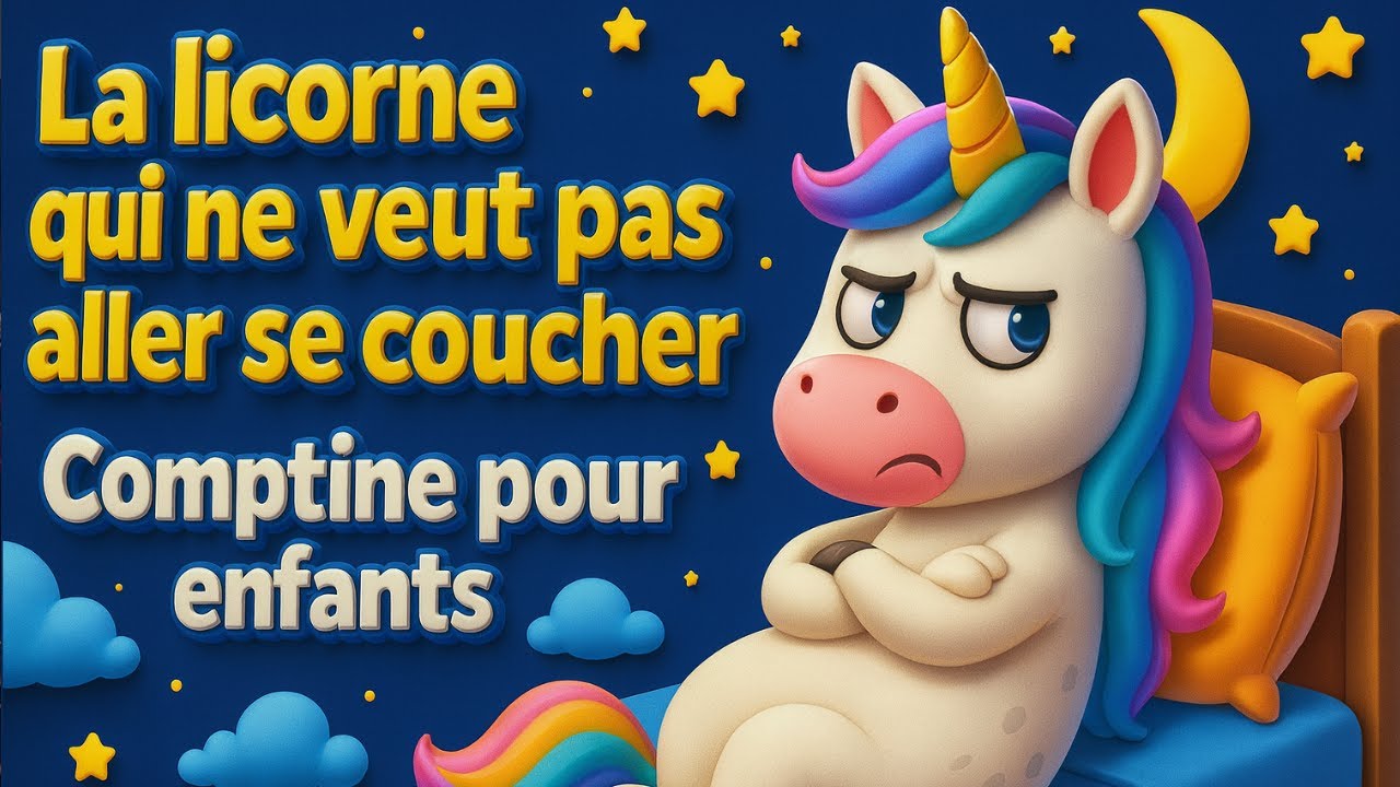 🦄 La licorne qui ne veut pas dormir 🌙 Chanson rigolote enfants 🎶 Comptine et musique pour danser