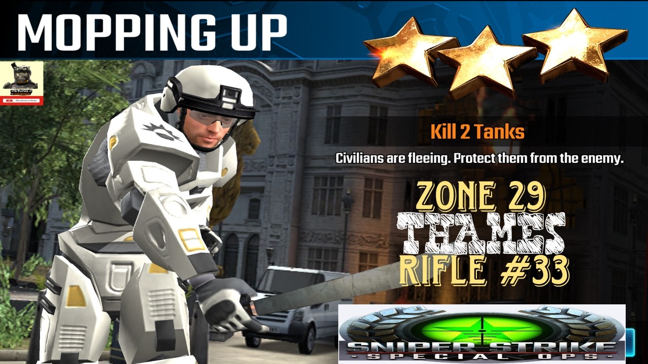 Campaign Zone 29 Thames Mopping Up Rifle mission #33 Sniper strike : special ops