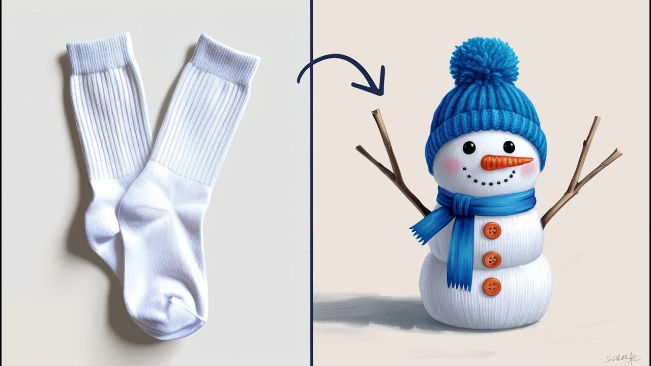 No sew sock snowman☃️|| easy snowman making idea with socks
