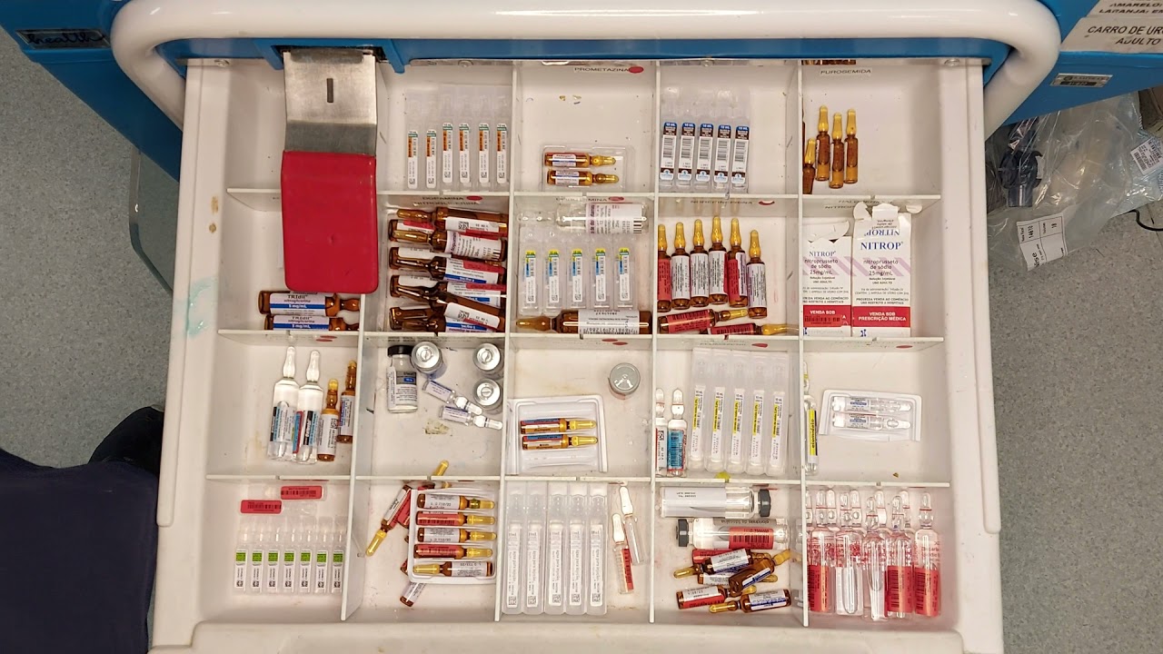 GAVETA DE INSUMOS - CARRO DE EMERGENCIA | INTUBAÇÃO | PCR | RCP | IOT