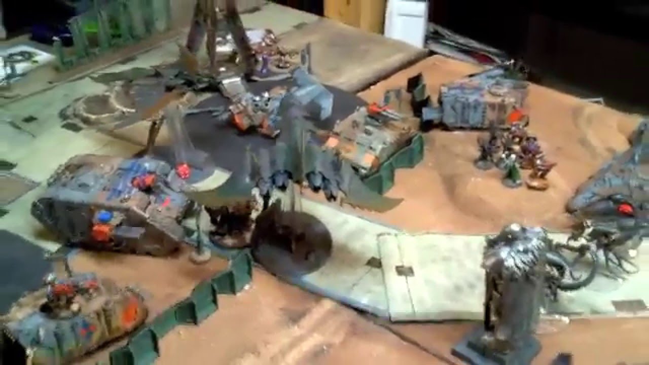 Warhammer 40000 Battle Report Dark Eldar vs Space Marines 1850pts