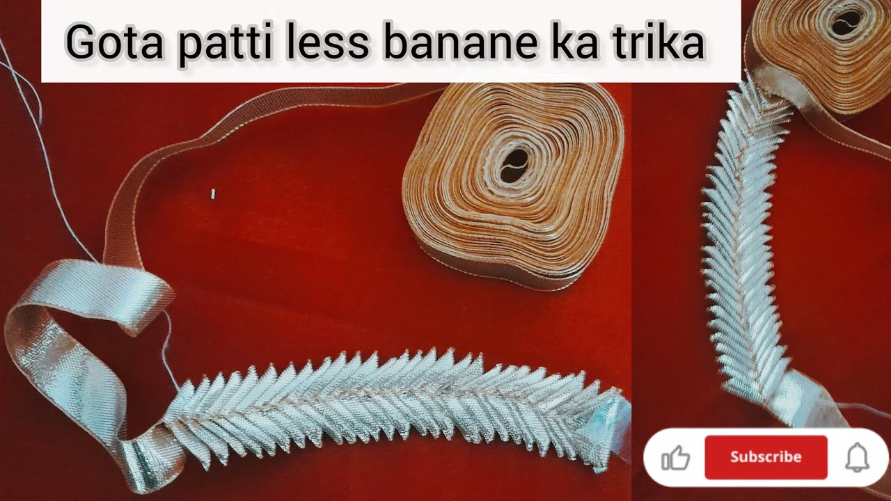 Gota patti less banane ka trika/gota patti less khajur less 🪡kese banaye/haw to make gota patti less