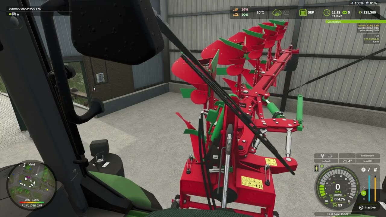 FS25 Realistic plowing in the rain and mud