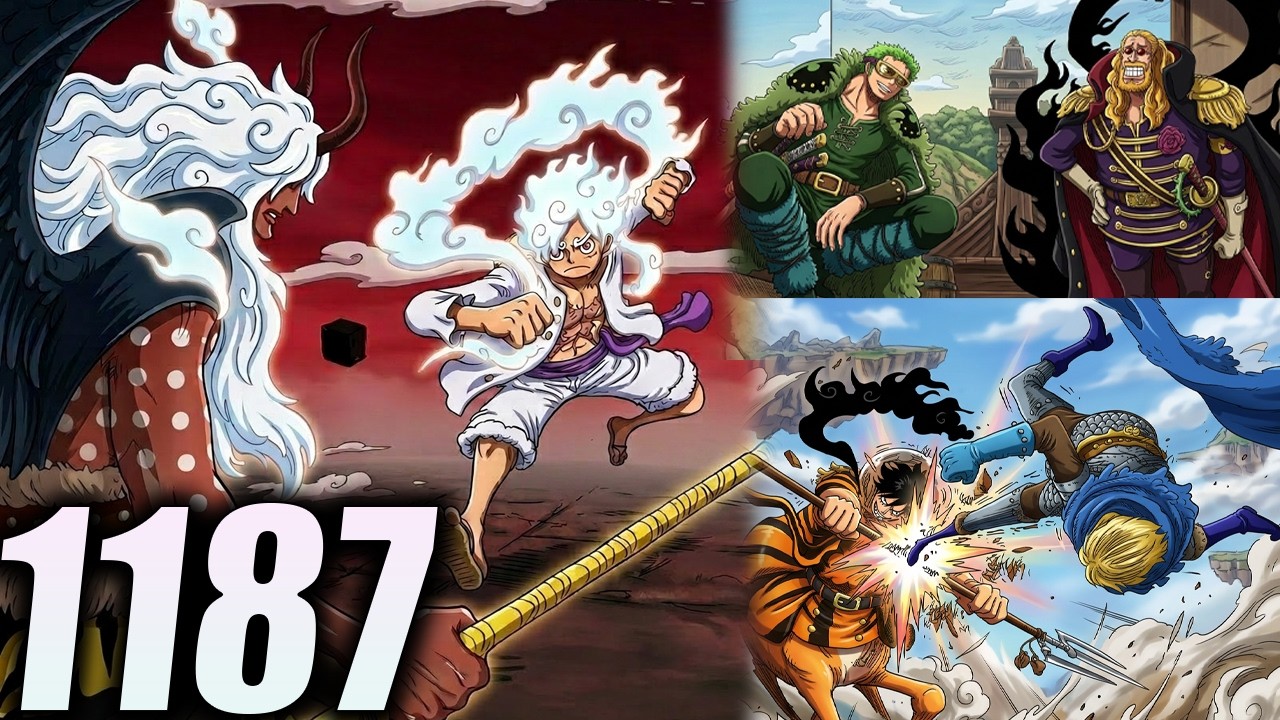 Luffy vs Imu, Zoro vs Sommers, Sanji vs Killingham / One Piece Chapter 1187