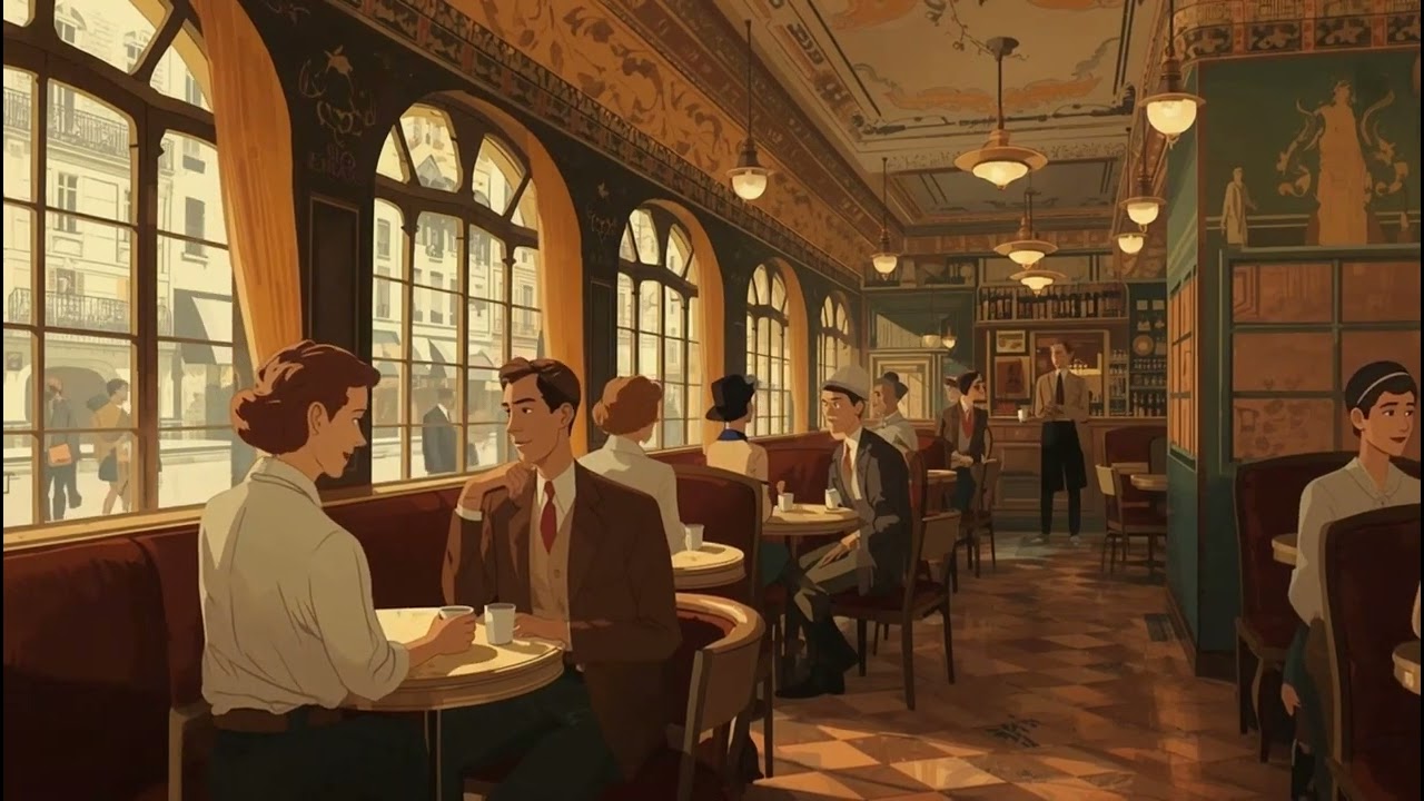 quiet conversations in a paris café ☕ | 1930s lofi