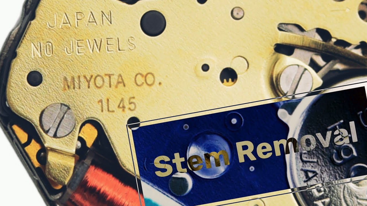 How to Remove Stem from an MIYOTA Caliber 1L45 Watch Movement | Step-by-Step Tutorial