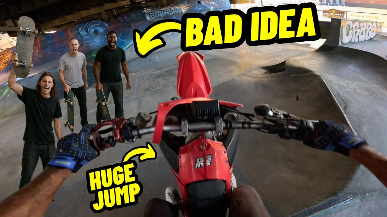 Took My Dirtbike To the World’s Most Famous Skatepark!!