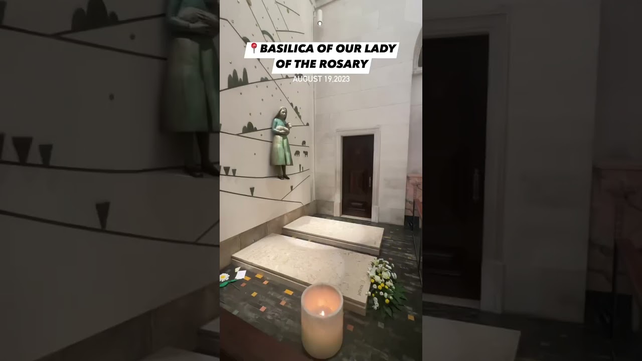 📍BURIAL PLACE of Saints Jacinta and Francisco Marto and their cousin Sr. Lucia dos Santos.  #fatima