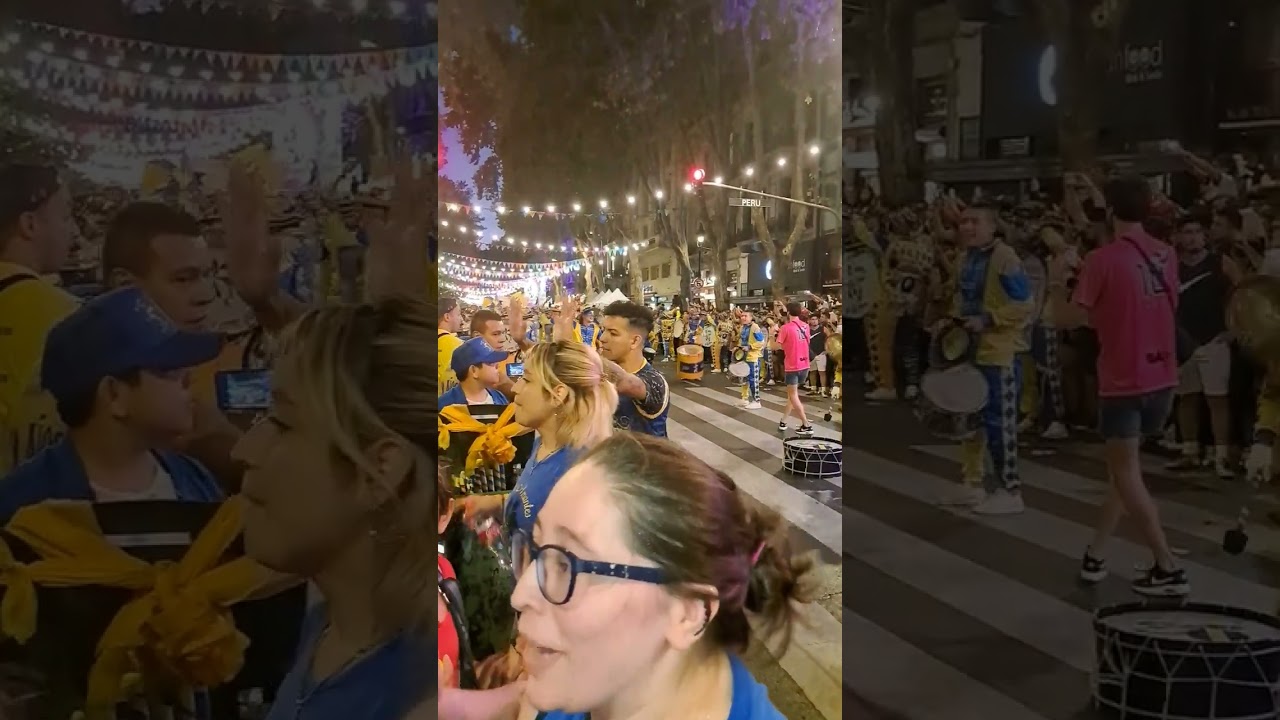 LOS AMANTES DE LA BOCA DESFILANDO EN AV DE MAYO .CIERRE DE CARNAVAL 21 DE FEBRERO 2023