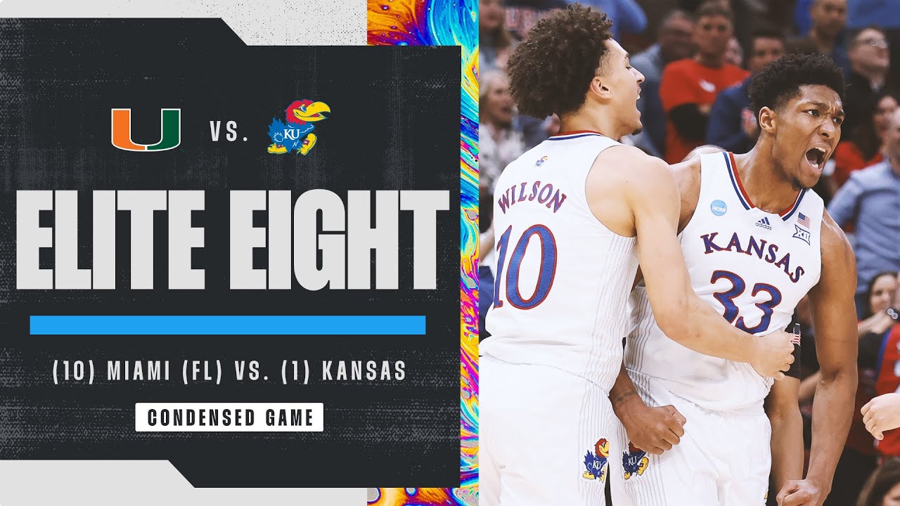 Kansas vs. Miami - Elite Eight NCAA tournament extended highlights