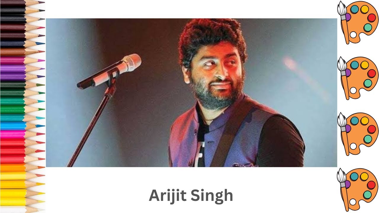 🎤How to draw Arijit Singh | Step by step tutorial to draw and color Arijit Singh | Pencil to Palette