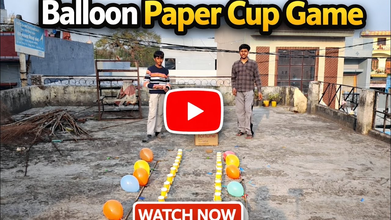 Balloon Popping and Cup Stacking Challenge!  #balloonpopping #challenge #cupstacking #mr2idiots 