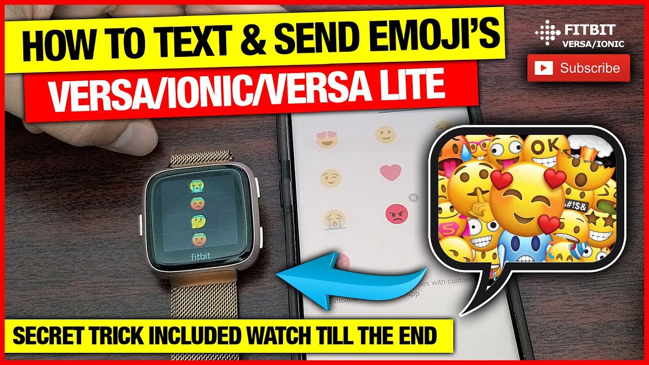 How To Text (new emojis) on Fitbit Sense/Versa3/Versa2/Versa Lite/Ionic