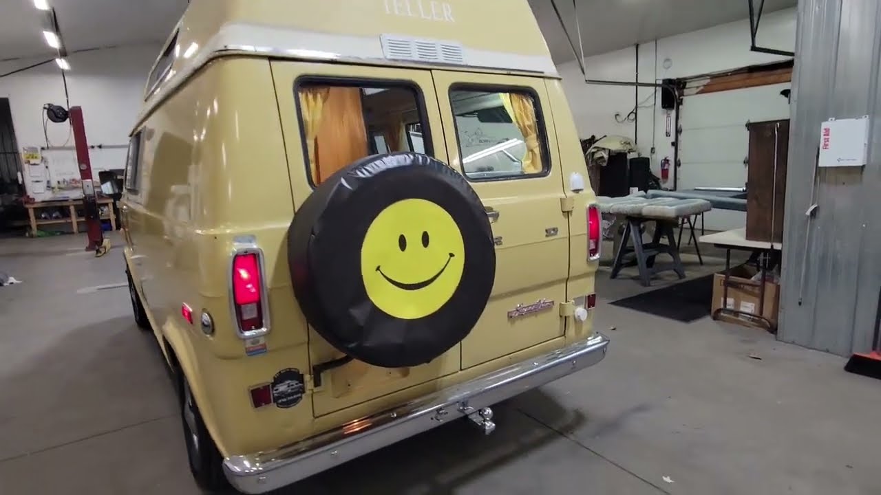 Old Yeller! 1971 Ford E200 High Top Camper Van.