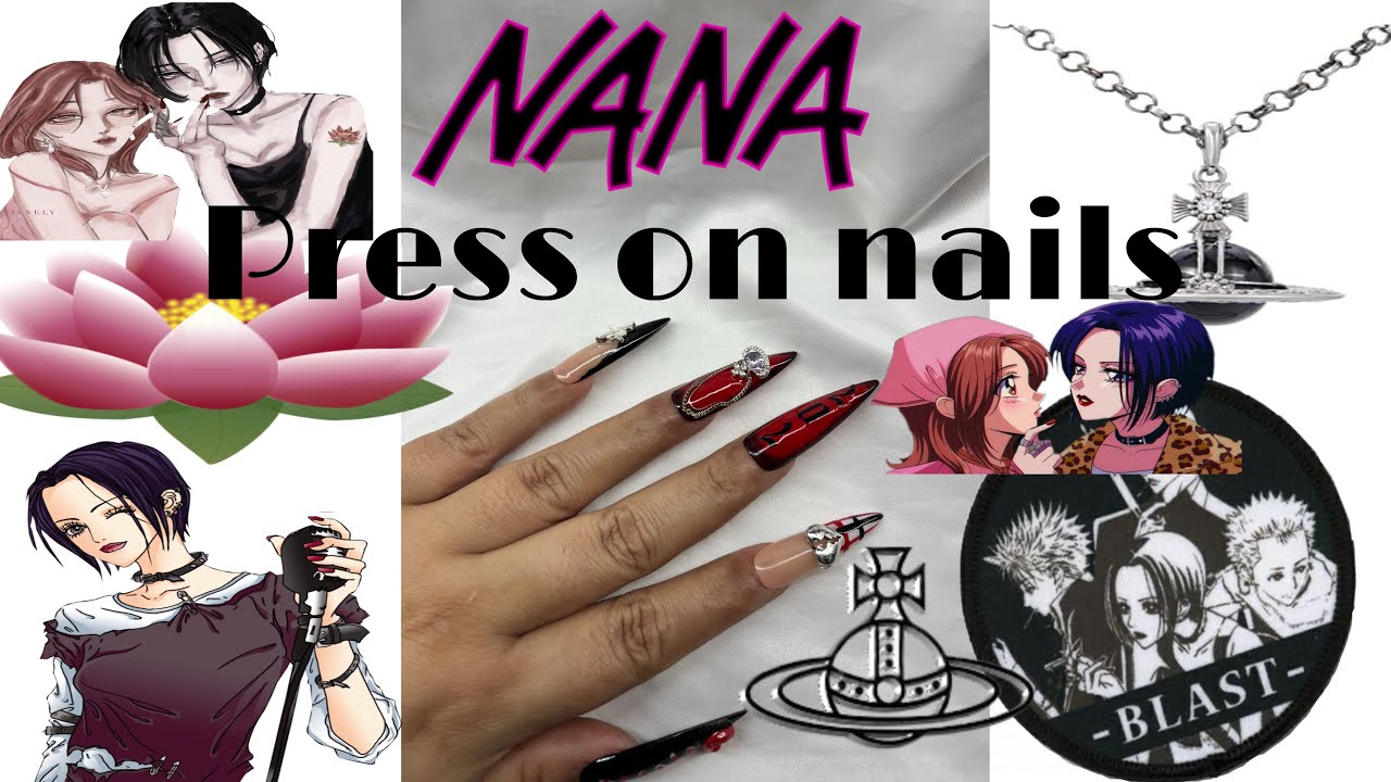Nana anime press on nails #naildesign #nana #anime #pressonnails 