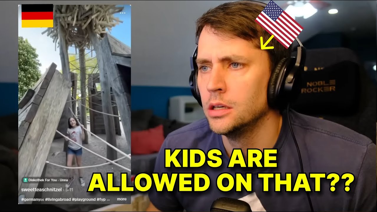 American reacts to INCREDIBLE German Playgrounds