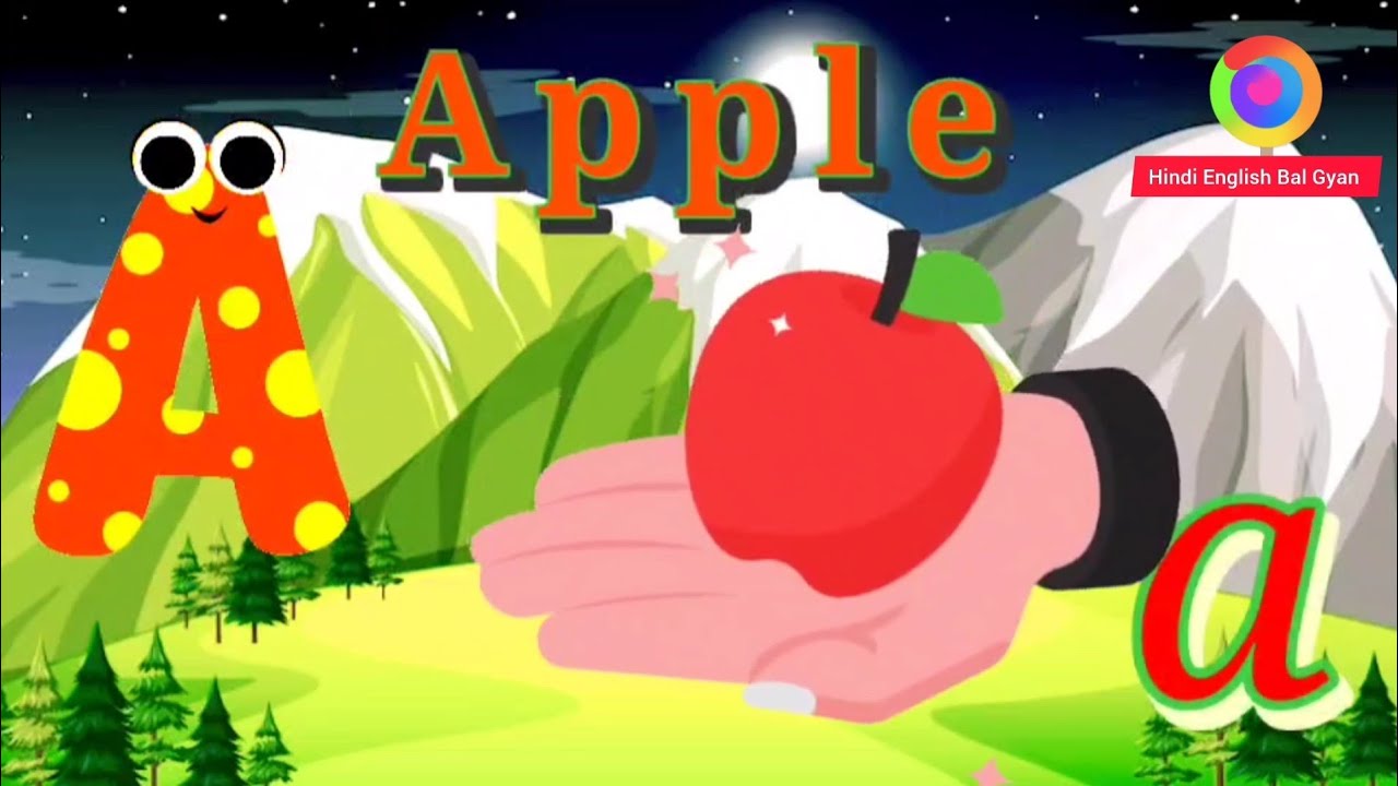 A for Apple 🍎 | बच्चों के लिए ABCD सीखें मस्ती और म्यूजिक के साथ | Fun ABC Song for Kids