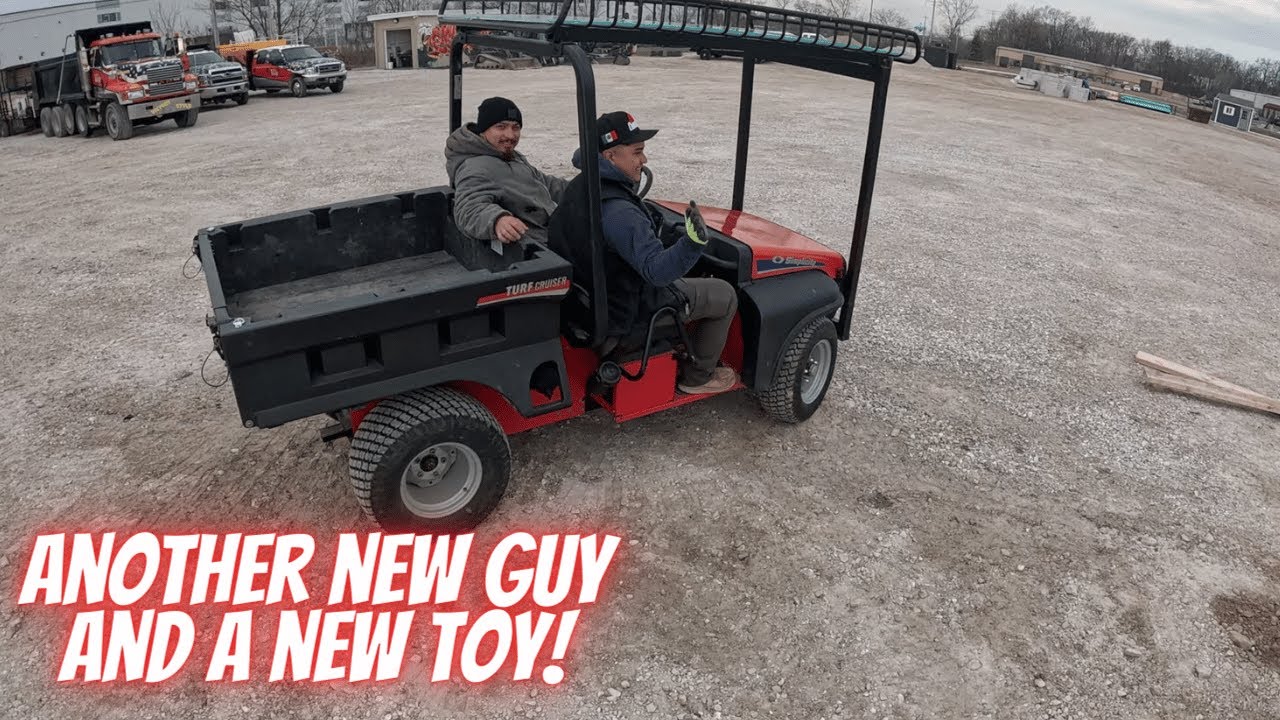 Pouring concrete, a new hire and a new toy!