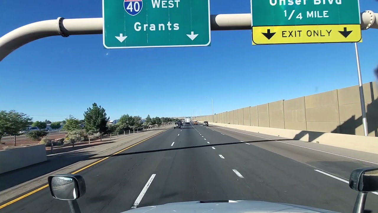 I-40 westbound thru Albuquerque NM, Flagstaff, & Kingman AZ.