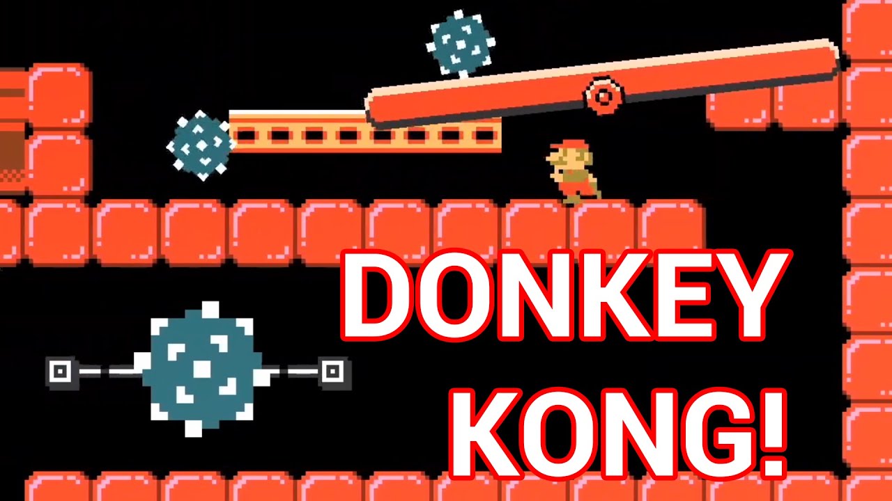 Playing DONKEY KONG In Mario Maker 2 — Multiplayer Versus w/ RedFalcon & raysfire (ft. LilKirbs)
