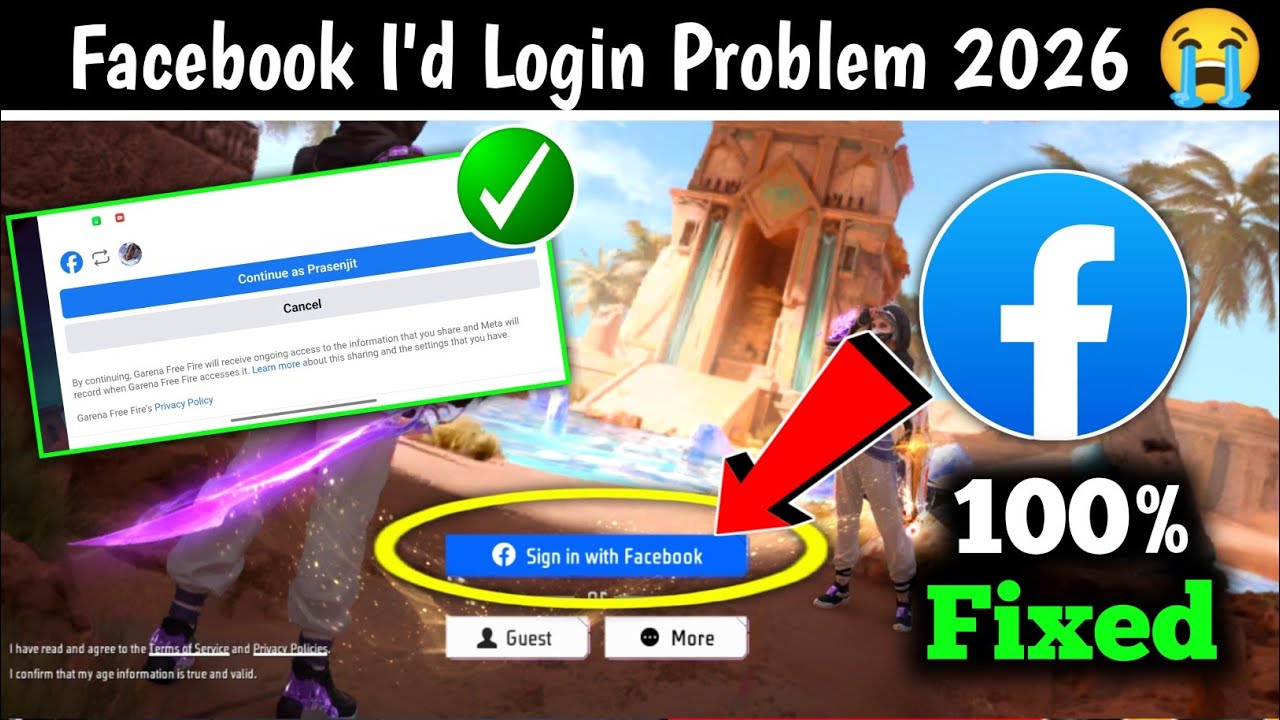 free fire facebook login problem 2026 | free fire login problem 