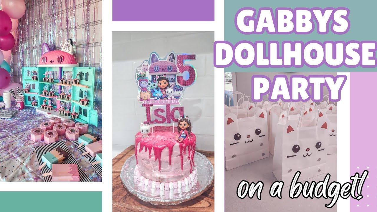 Gabby's Dollhouse DIY party under £50/$100 INCLUDING CAKE!