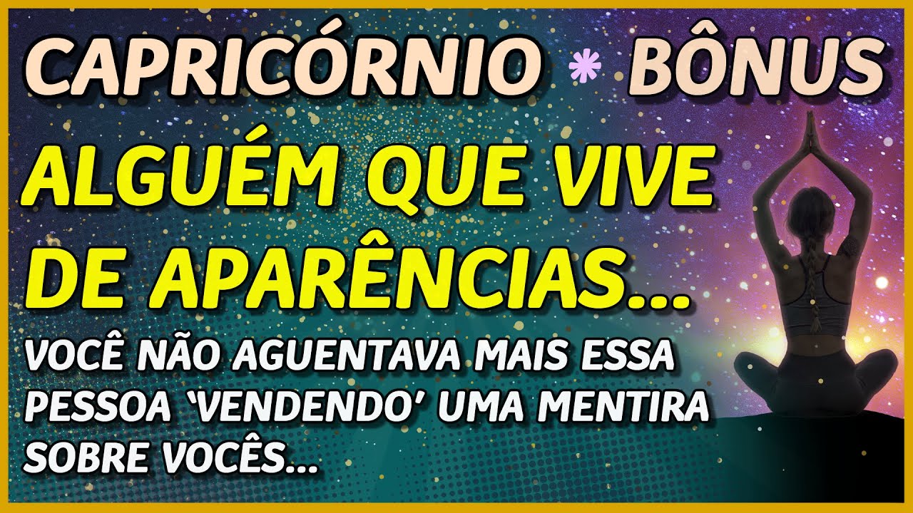 CAPRICÓRNIO ♑️ // ALGUÉM VIVE DE APARÊNCIAS... 🙄⚡️😎😈- E VOCÊ NÃO SUPORTAVA MAIS ISSO...🤦