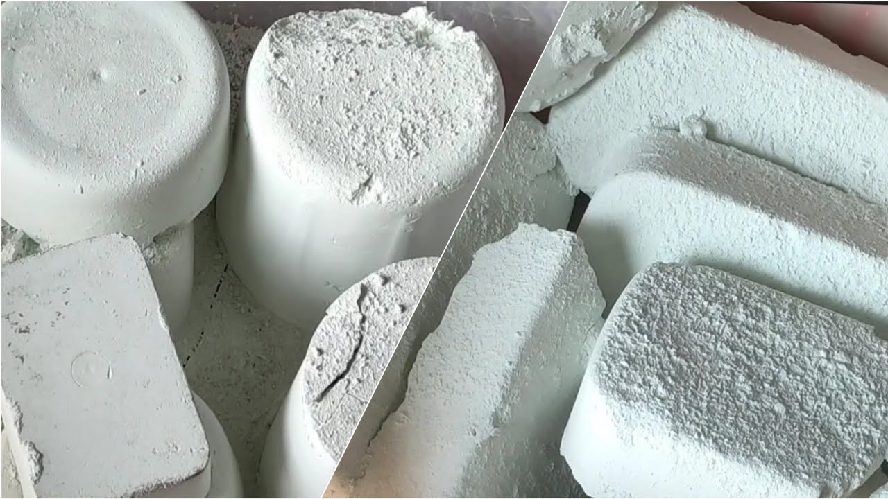 ASMR: soft soft silky pure white cement dry crumbling+sifting/#2 vid com/oddlysatisfying