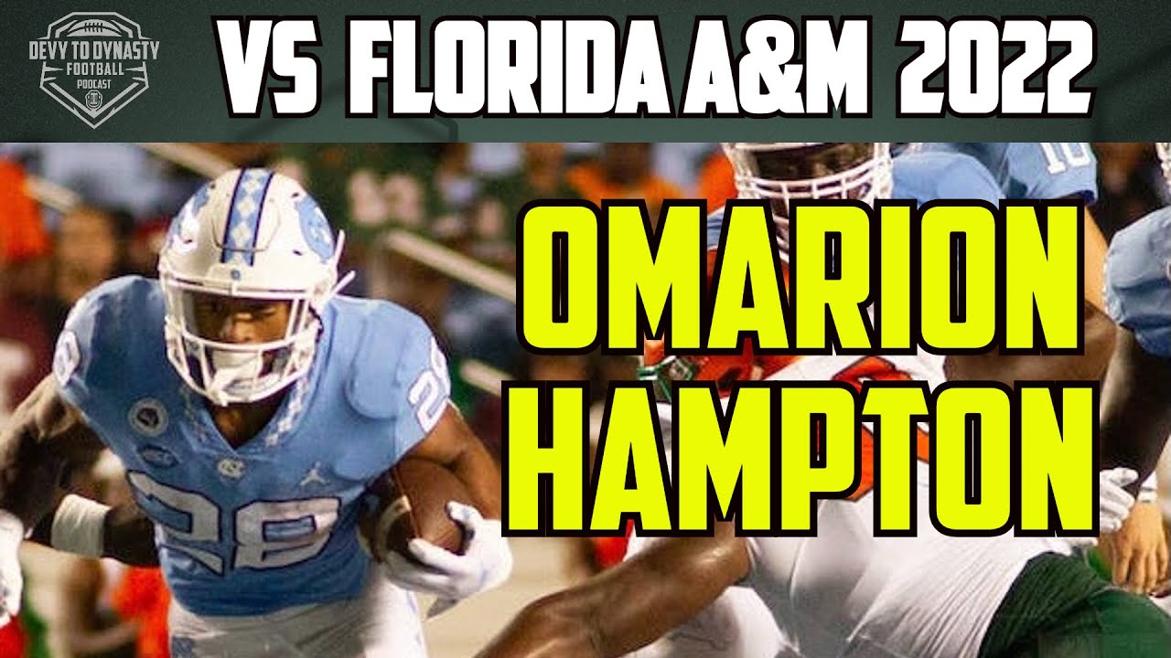 UNC RB Omarion Hampton FIRST GAME vs Florida A&M 2022