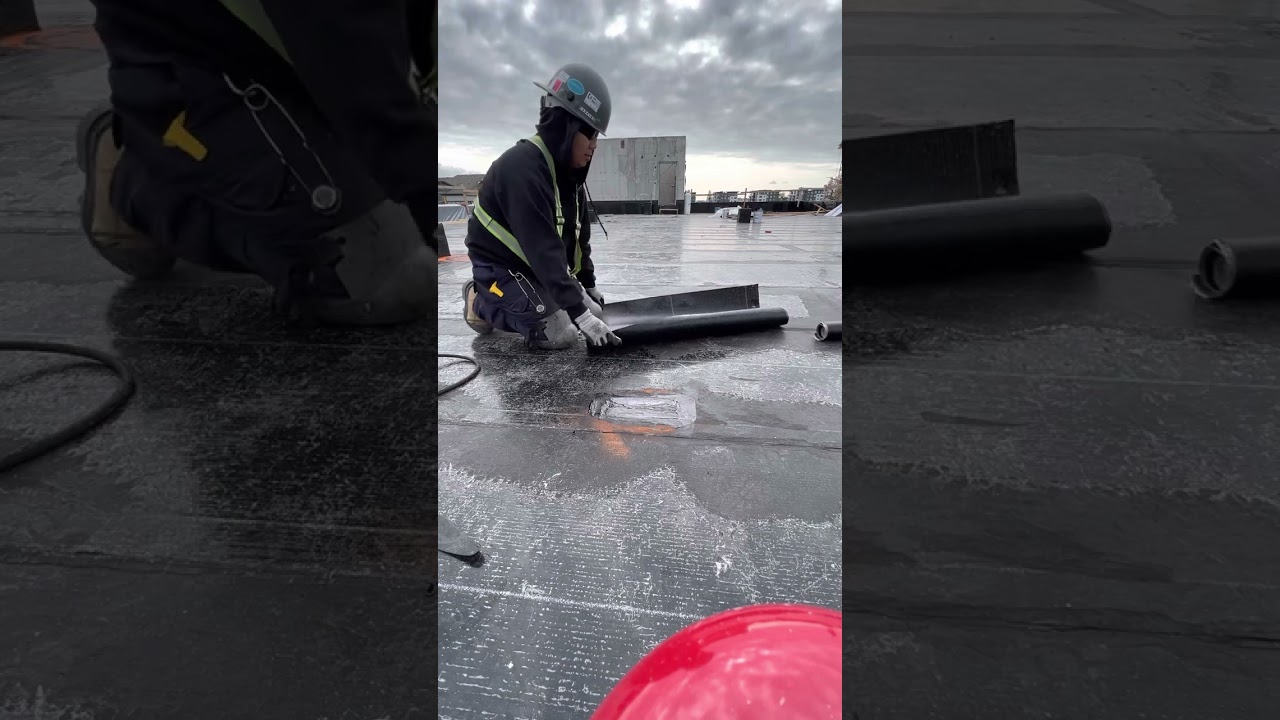 Torch on fixing blister #commercialroofing #roof #roofers #roofing