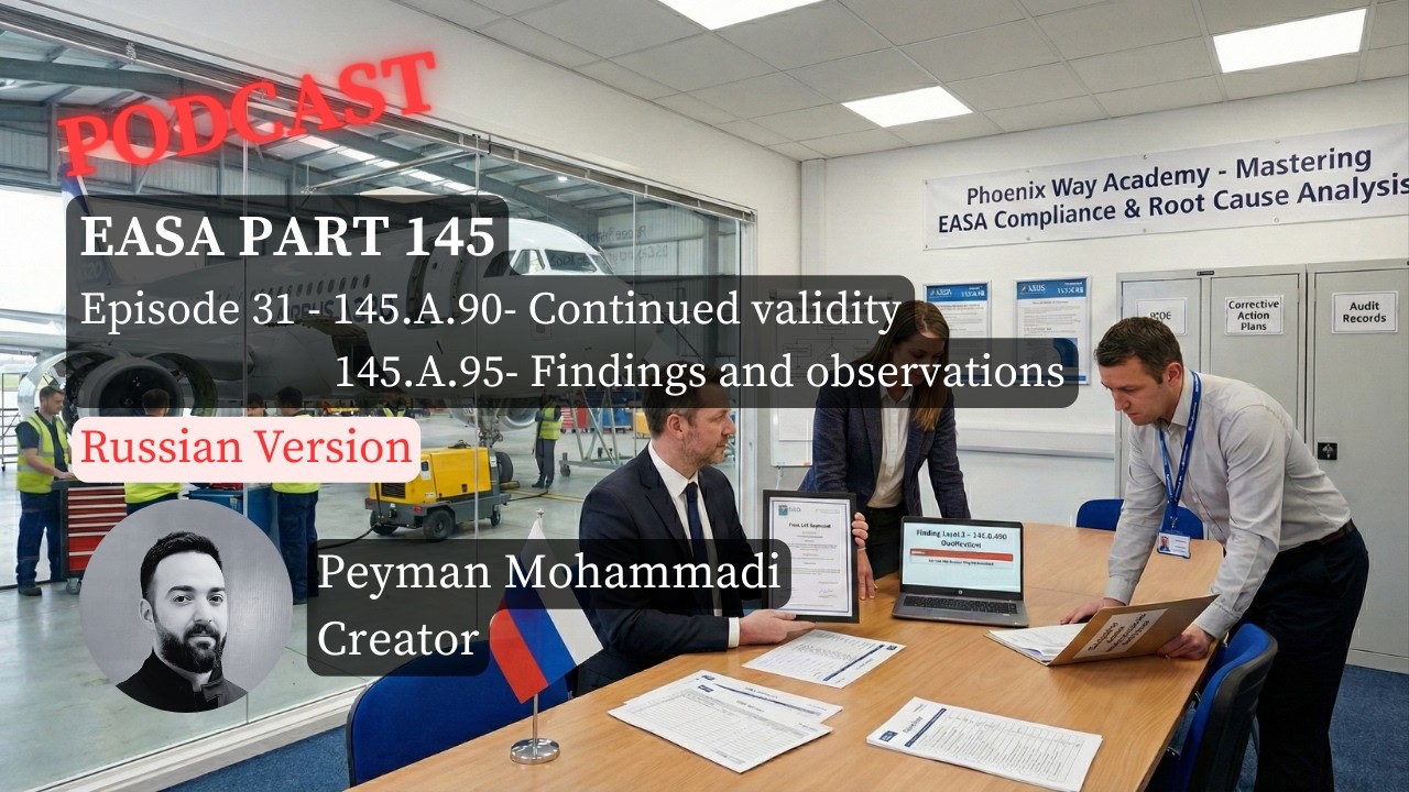 EASA Part 145.A.90 and 145.A.95 - Continued Validity and Finding and Observation (Russian)