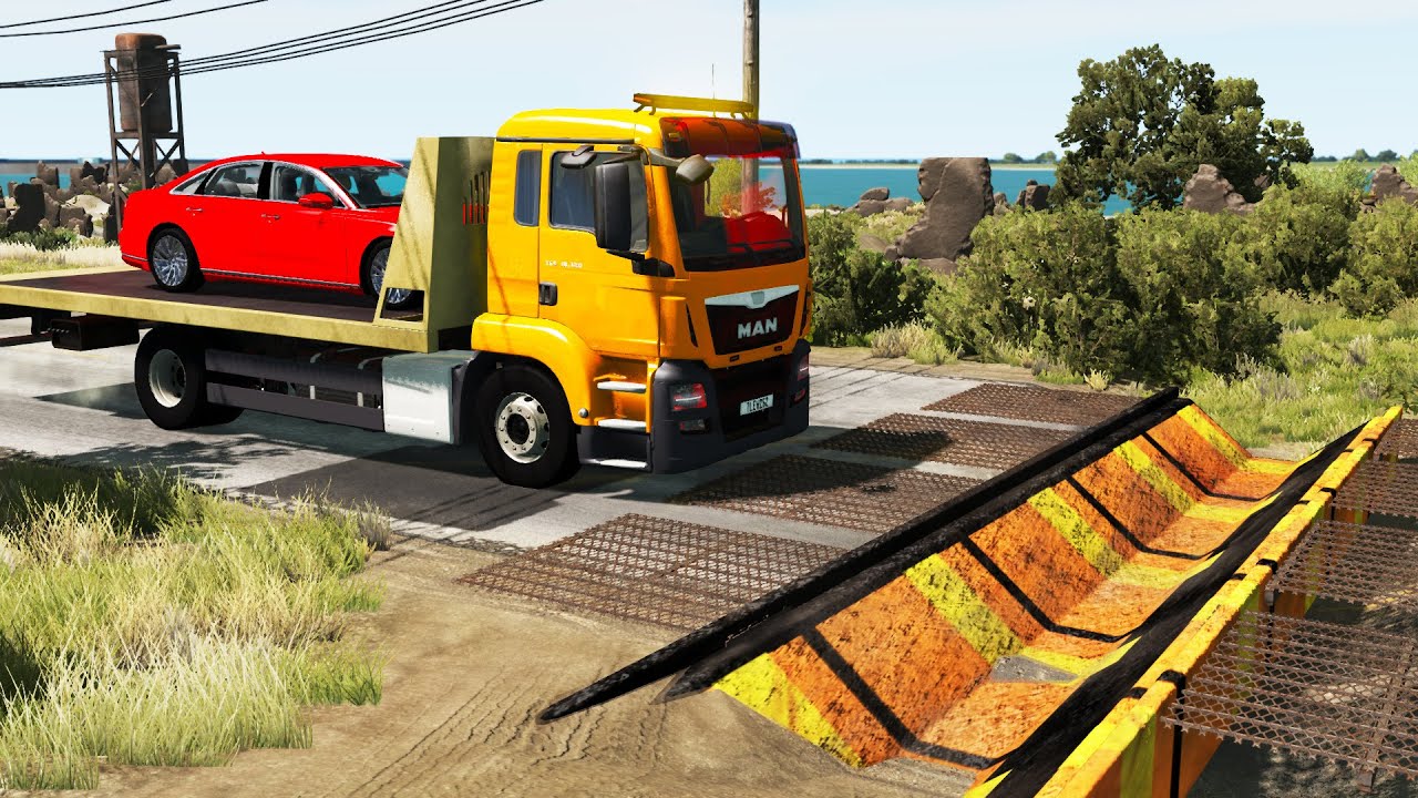 Cars vs Upside Down Speed Bumps #6 | BeamNG.DRIVE