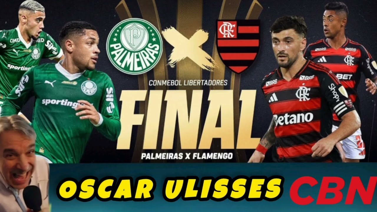 OSCAR ULISSES PALMEIRAS 0X1 FLAMENGO Tetra campeão da libertadores 2025 Final 