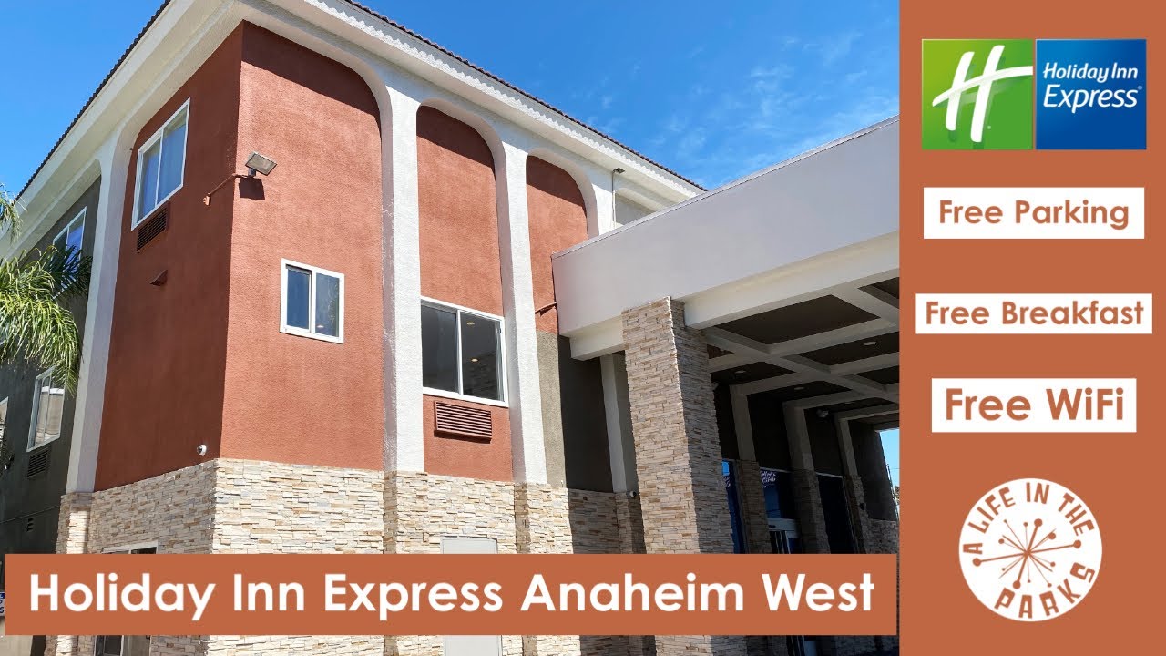 Holiday Inn Express Anaheim West / Review & Room Tour / Free Breakfast / Knotts & Disneyland