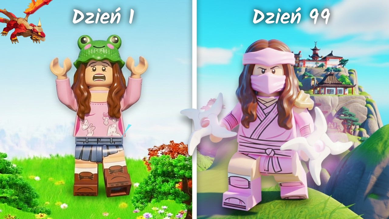 I survived 99 Nights in LEGO: Fortnite Odyssey NINJAGO!
