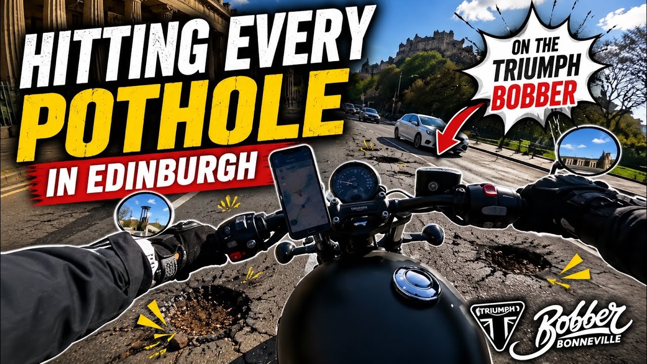 По ухабам Эдинбурга на Triumph Bobber