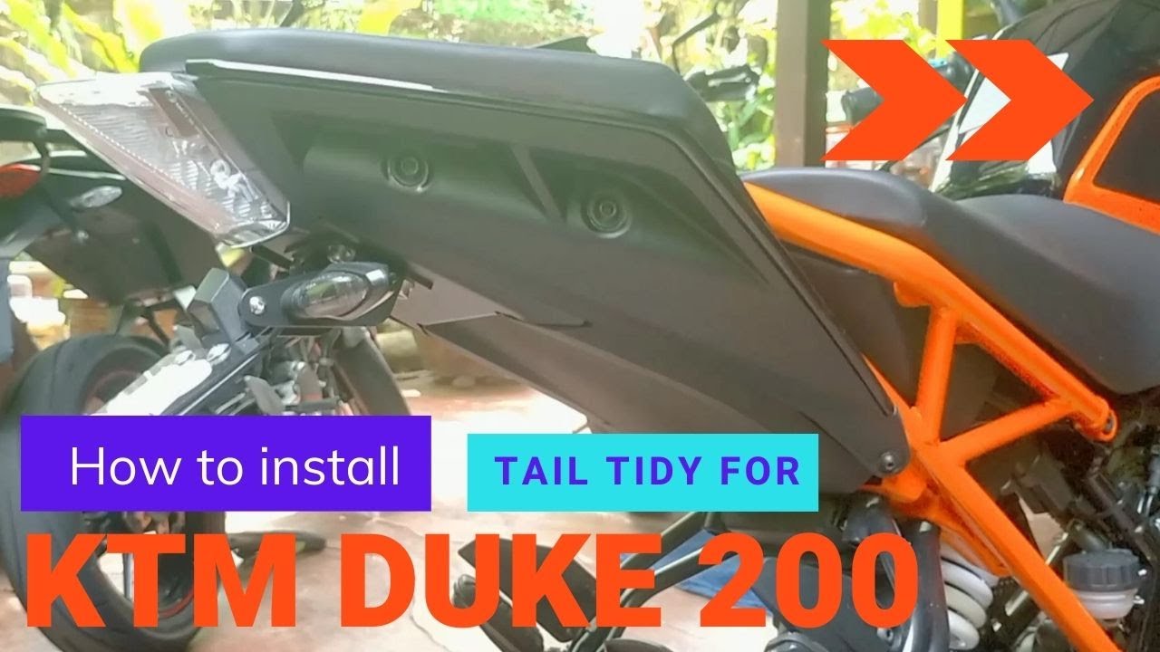 KTM DUKE 200 (2021) - How to install tail tidy