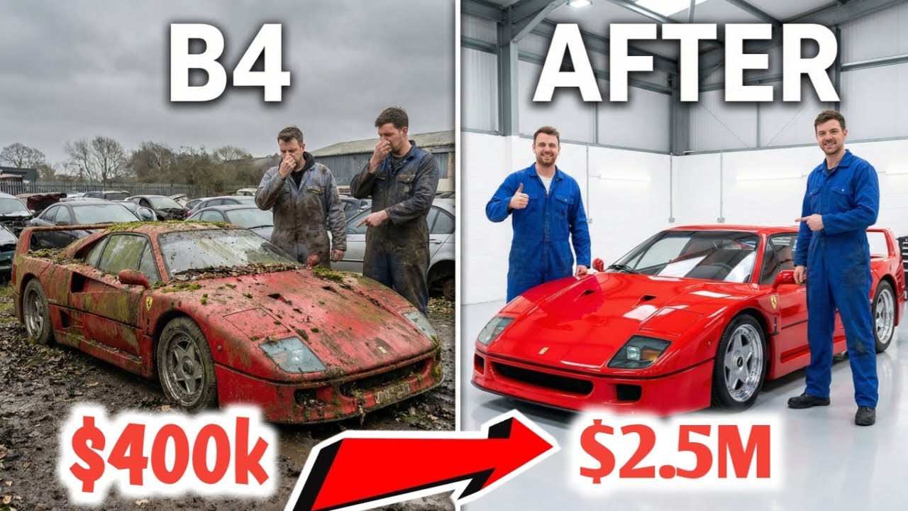 Abandoned Ferrari F40 Restoration | Dead Supercar Back to Life (Satisfying ASMR)