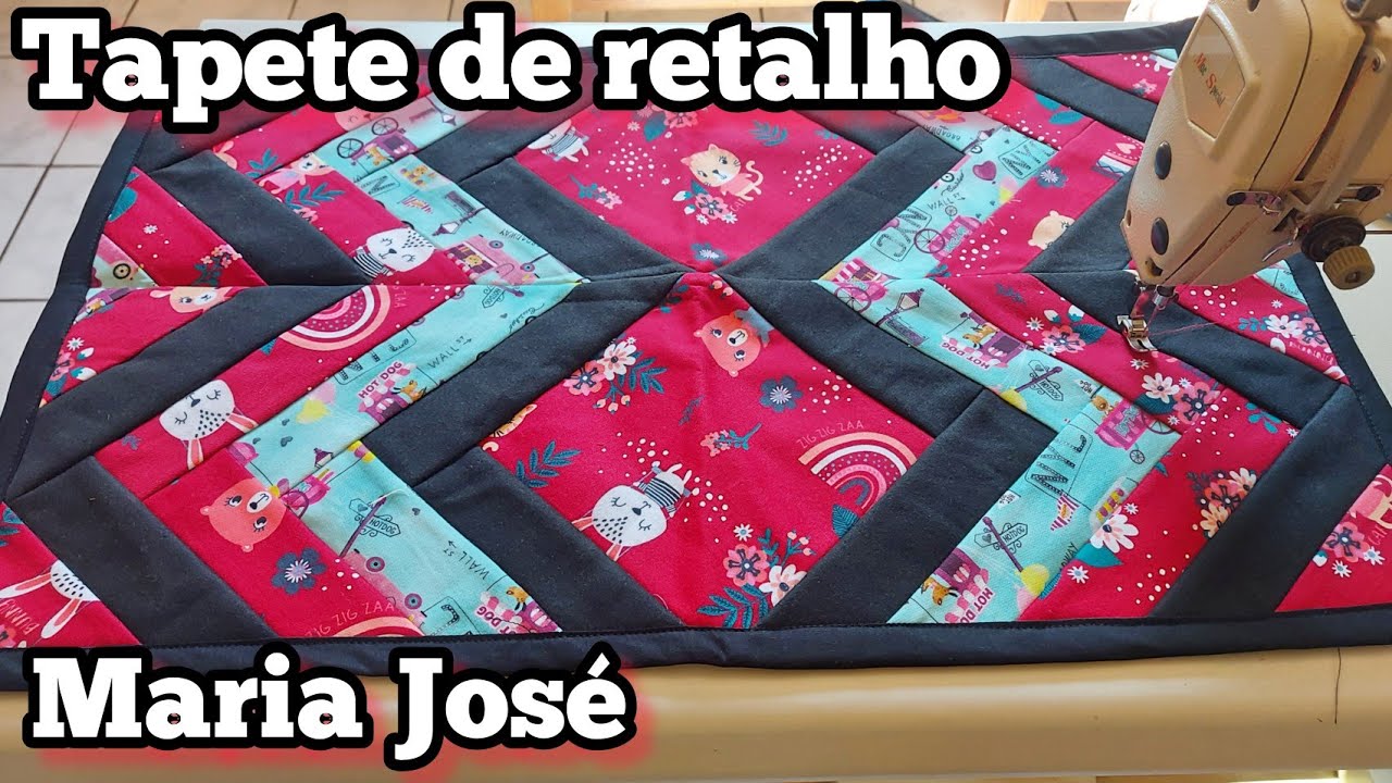 LINDO TAPETE REAPROVEITANDO RETALHOS DE MOLETON