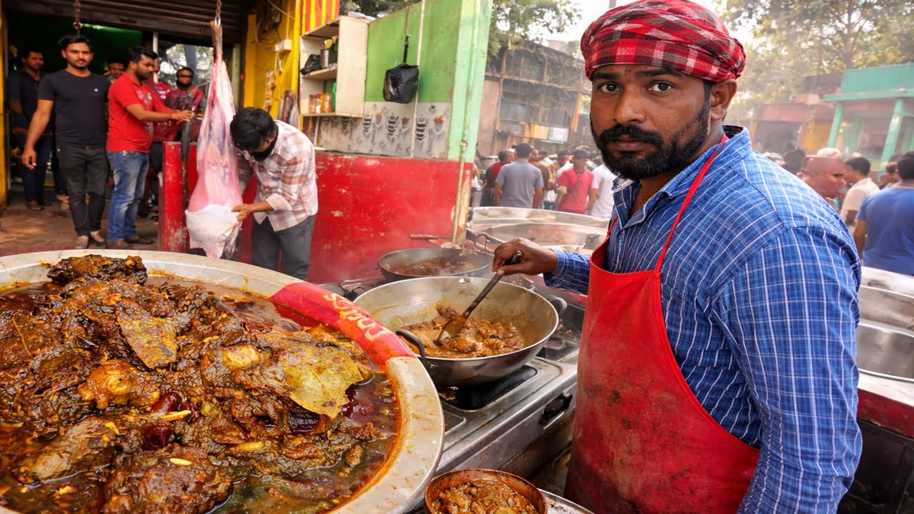 सुबह से शाम तक Mutton बनता रहता है,  दूर-दूर से लोग यहाँ का मटन खाने आते हैं | Famous Mutton Dukan 