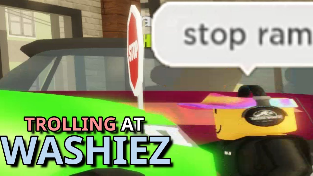 FLINGING CARS AT WASHIEZ, sorta... | Trolling at Washiez Car Wash | ROBLOX