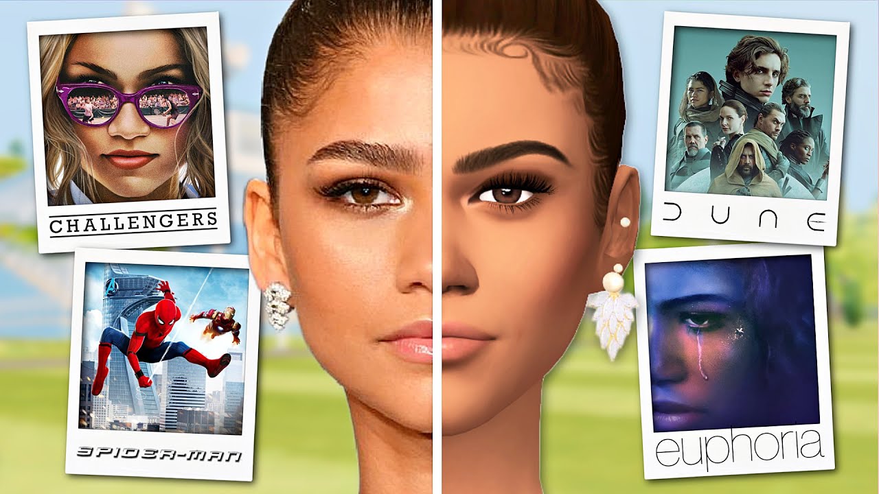 Each Sim Is a Different ZENDAYA Movie! | Sims 4 CAS Challenge CC