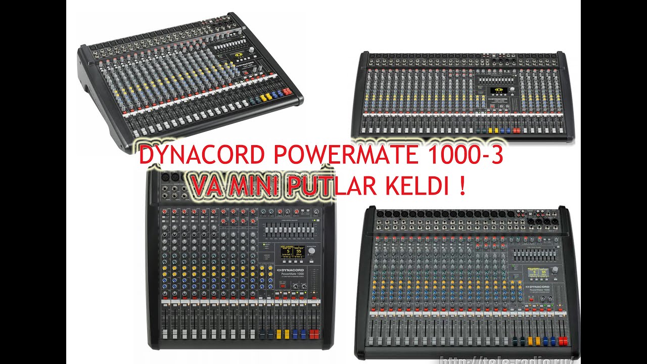ENG ARZON VA SIFATLI YAXSHI DYNACORD POWERMATE 1000-3  VA MINI PUTLAR KELDI !