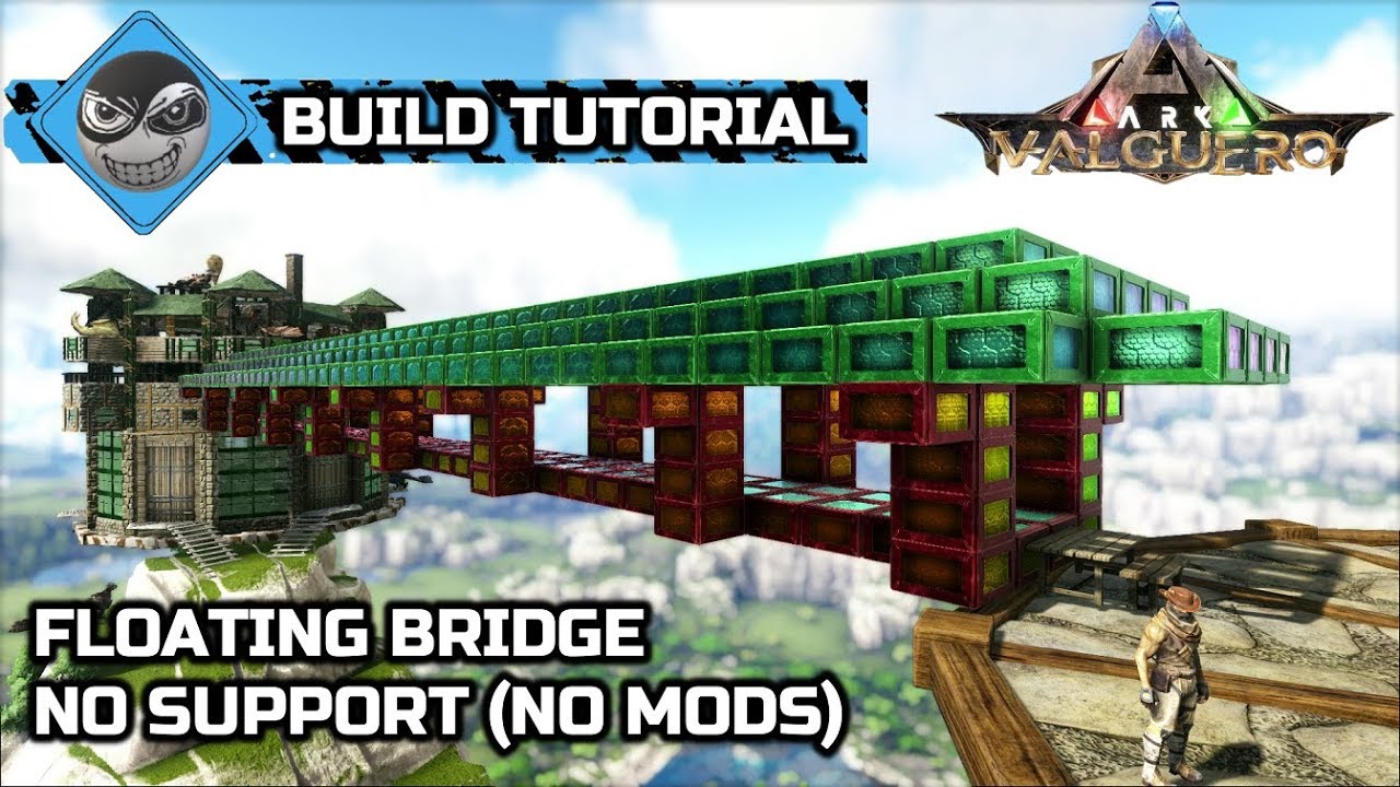 ARK: Valguero - How to Build a Bridge - Floating Bridge No support (No Mods)