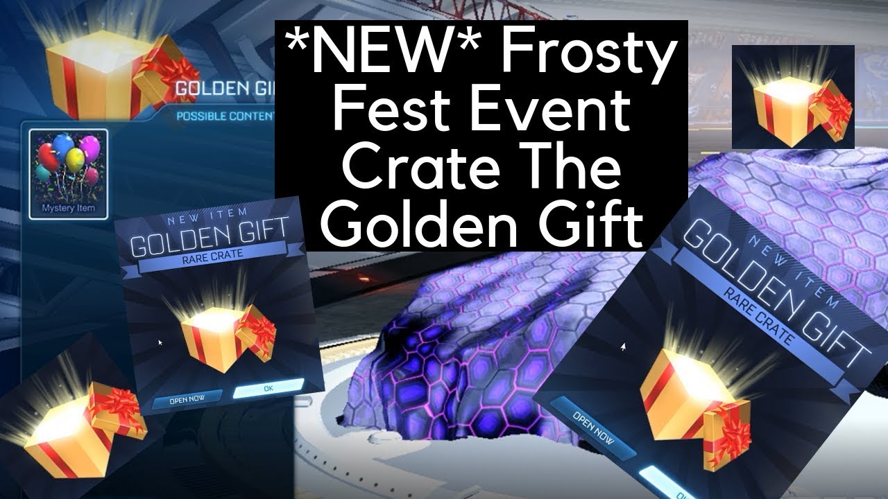 The *NEW* Rocket League Golden Gift Crate Opening | Frosty Fest Event