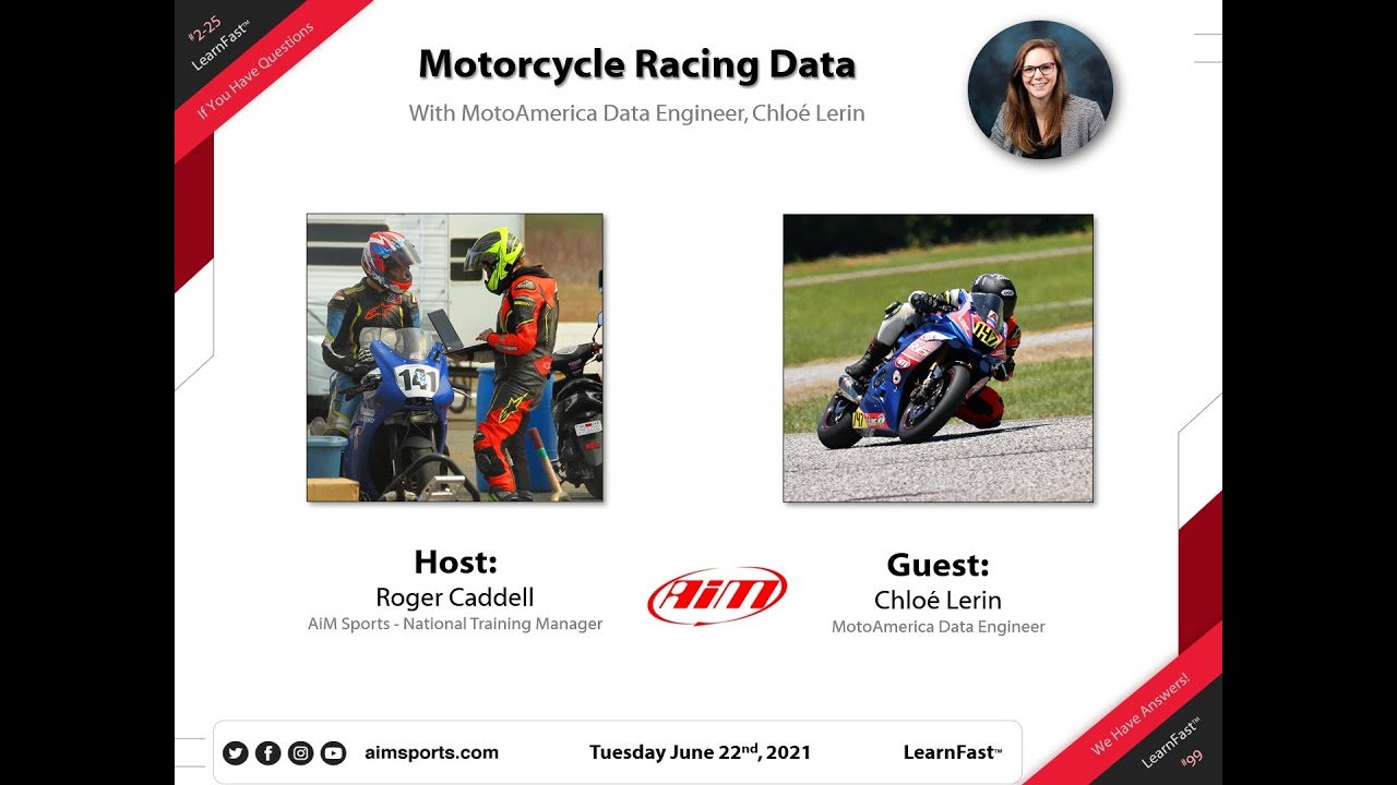 2-25 Motorcycle Racing Data - Live Webinar with Chloé Lerin - 6/22/2021