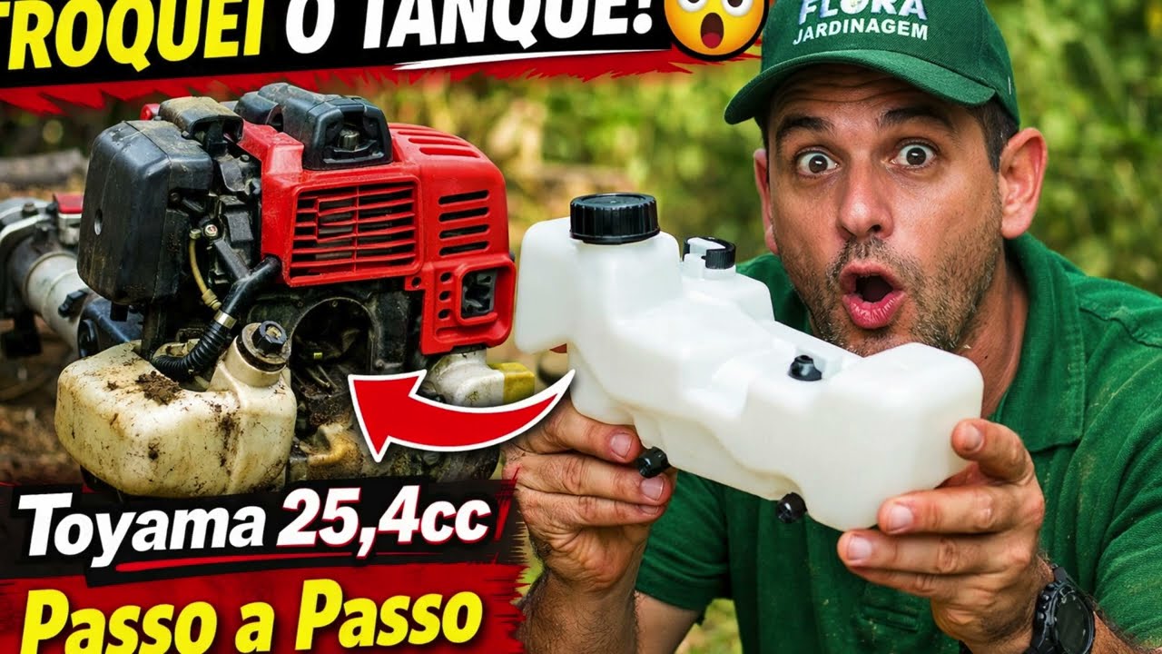 Troca do Tanque de Combustível da Roçadeira Toyama Multifuncional 25,4cc 2 Tempos 2
